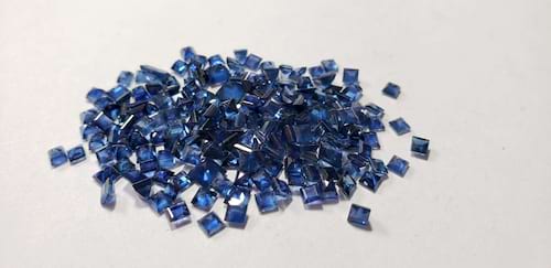 Blue Sapphire Square Cut: 3mm - 4mm