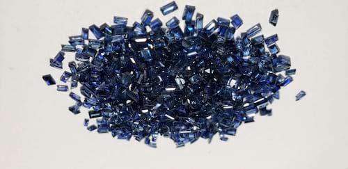 Blue Sapphire Baguette: 3mm - 4mm
