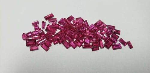 Ruby Baguette: 3.5mm - 5mm