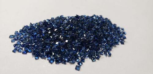 Blue Sapphire Princess Cut: 2mm - 3mm