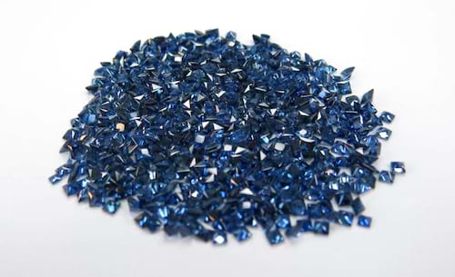Blue Sapphire-Princess Cut: 2.5mm - 3.5mm