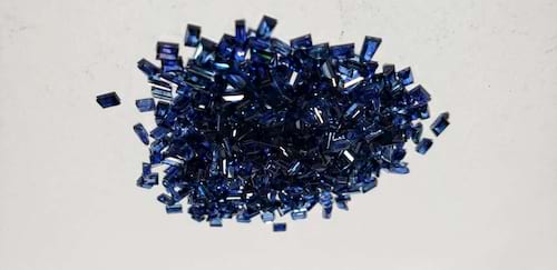 Blue Sapphire Baguette: 3mm - 4mm