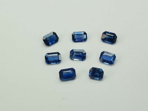 Blue Sapphire Octagon: 7mm x 5mm