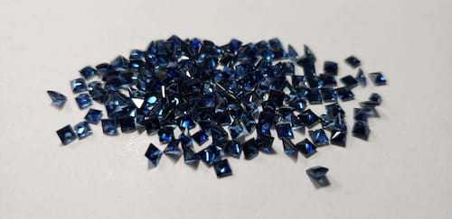 Blue Sapphire Princess Cut: 2.5mm - 3mm