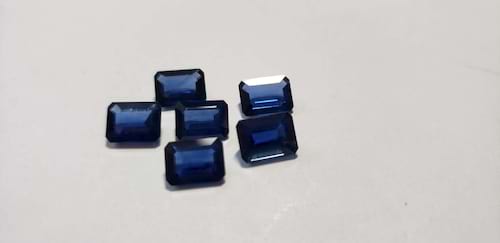 Blue Sapphire Octagon: 8mm x 6mm