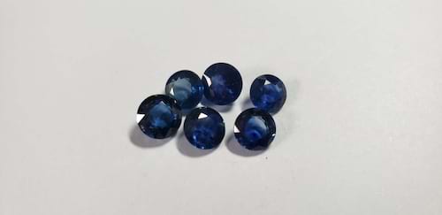 Blue Sapphire Round: 7mm