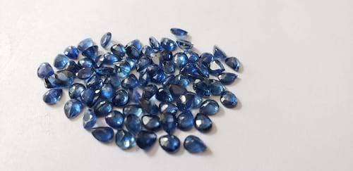 Blue Sapphire Pear: 5mm x 4mm