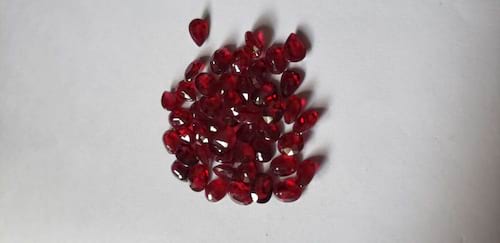 Ruby-Oval: 7mm x 5mm