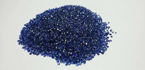 Blue Sapphire Diamond Cut: 2mm - 2.5mm