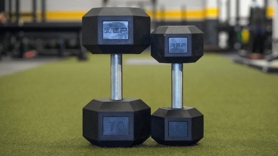 Rep Fitness Rubber Coated Hex Dumbbells InDepth Review Garage Gym