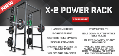 Titan Fitness Releases 9-Gauge X-2 Power Rack Cover Image