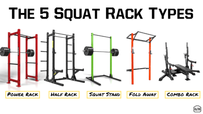 types of squat racks