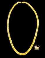 22k yellow gold our factory made chain wide 6.2 mm weight 20 grams length 21 inches price $2100