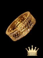 18k Customized Handmade Band with Moissanite