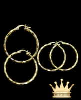 18k hoop earring weight 1.550 grams size 1 inches