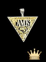 Custom Made Solid 18 Karat Two Tone Gold Pendant