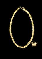 18k gold rope Milano bracelet 3.57 grams price $440