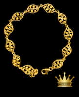 21 k yellow gold bracelet size 7.5 inch weight 6.000 mg price $630