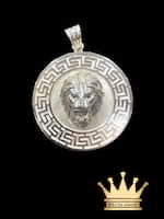 Custom Made Solid Silver Lion Head Charm Pendant