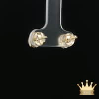 14K Gold Diamond Oval Bezel Stud Earrings – 1.44 CT Total Weight
