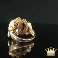 Yellow Gold Cuban Link Ring 18K