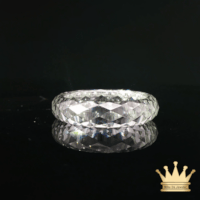 Moissanite White Gold Faceted Band Ring – Modern Luxury Design