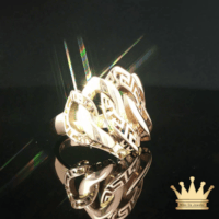 Yellow Gold Cuban Link Ring 18K
