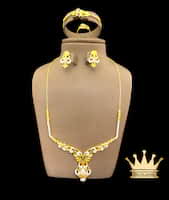 21k yellow gold set with swarovski crystals 21.080 gm gram price $2220