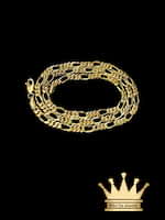 Custom Made Solid 18 Karat Gold Figaro Chain