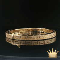 18K Gold Fashion Bracelet – Greek Key Design