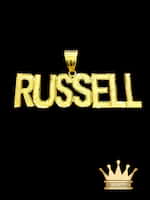 18K Solid Cut-Out Name Pendant