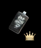 925 sterling silver solid handmade dog tag style pendant with dragon on it price $425 dollars weight 22.24 grams 2 inches
