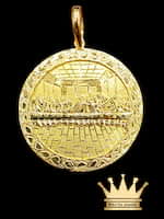 18K Solid Handmade Last Supper Pendant