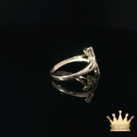 14K Yellow Gold Star Crystal Ring for Women