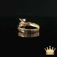 18K Yellow Gold Emerald-Cut Diamond Ring