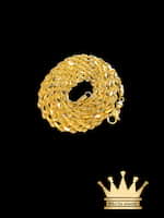 Solid 18 Karat Gold Diamond Cut Rope Chain
