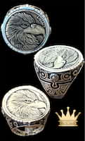 925 sterling silver solid handmade Liberty 1937 eagle ring for unisex size 10.500 weight 11.180 price $280