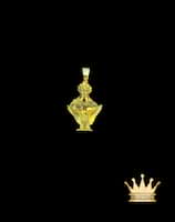 18K Gold Arch Angel Saint Michael Religious Pendant - 11.33 grams