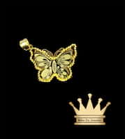 18k Gold 3D Butterfly Charm size 1 inches Weight 1.190 grams