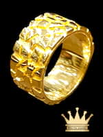 18K Solid Gold Handmade Nuggets Band