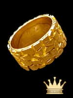 18K Solid Gold Handmade Nuggets Band