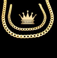 18k Cuban link chain  weight 7.08 gram 18 inches 4 mm