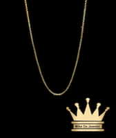 18 k handmade box chain price $420 usd weight 3.93 gram length 20 inches 1 mm solid available stock 1,2,3mm