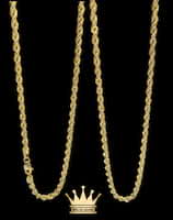 18k light weight rope chain  weight 10.09 grams 24 inches 3mm
