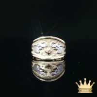14K Tri-Color Gold Elephant & Heart Ring