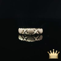 14K Yellow Gold Open Heart Band Ring