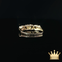 14K Yellow Gold Open Heart Band Ring