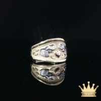 14K Tri-Color Gold Elephant & Heart Ring