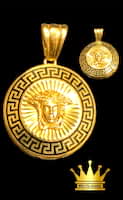 21karat gold versace design charm weight 5.720 size 1.85 inch price $715.00
