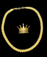 18k solid yellow gold handmade popcorn chain price $9570 usd weight 86.950grams 20 inches 6.8mm
